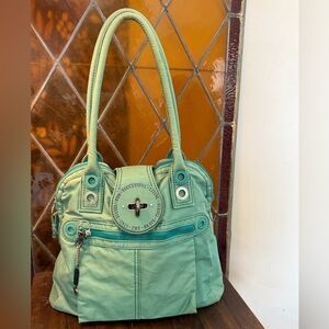 Y2K Diesel Only The Brave Turn Lock Multi pocket Tote